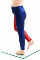 Kids Red & Blue Harlequin Leggings - Coquetry Clothing