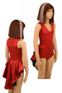 Kids Red Tuxedo Style Romper - 1