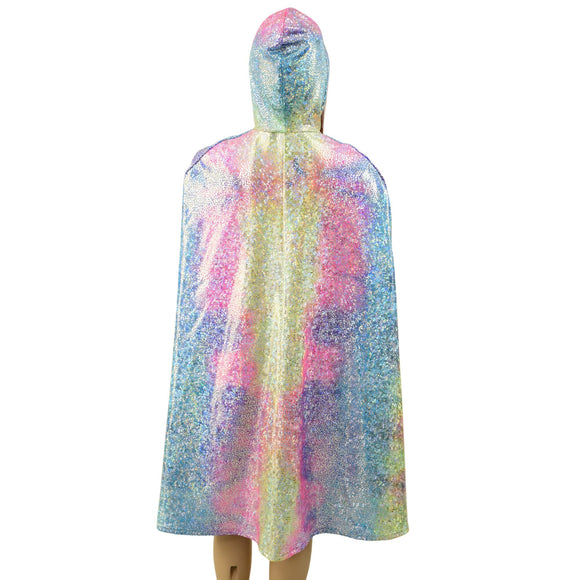 Kids Reversible Holographic Hooded Cape - Coquetry Clothing