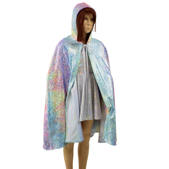 Kids Reversible Holographic Hooded Cape - Coquetry Clothing