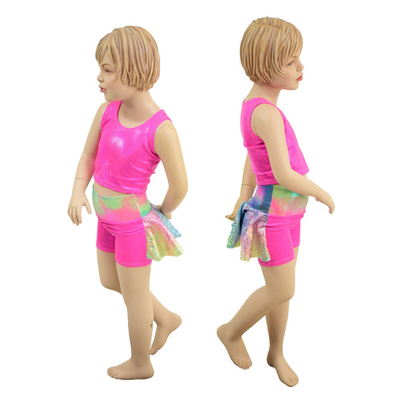 Kids Ruffle Rump Shorts & Crop Top Set - Coquetry Clothing