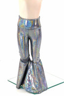 Kids Silver Holo Bell Bottom Flares - Coquetry Clothing