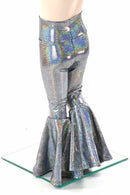Kids Silver Holo Bell Bottom Flares - Coquetry Clothing