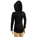 Kids Star Noir Hooded Romper with Front Zipper - Coquetry Clothing