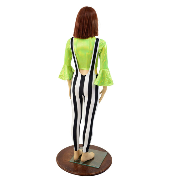 Kids Suspender Leggings and Trumpet Sleeve Crop Set - Coquetry Clothing