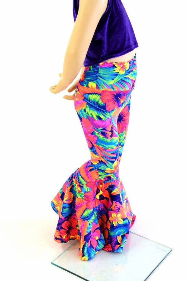 Kids Tahitian Floral Bell Bottom Flares - 3