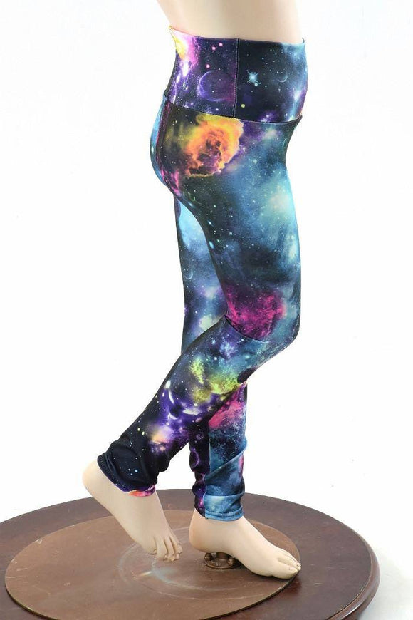 Kids UV Glow Galaxy Leggings - Coquetry Clothing