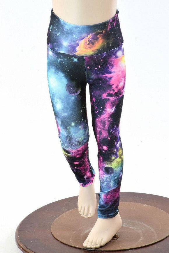 Kids UV Glow Galaxy Leggings - Coquetry Clothing