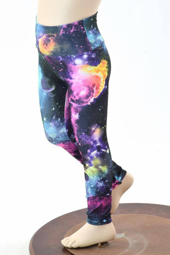 Kids UV Glow Galaxy Leggings - Coquetry Clothing