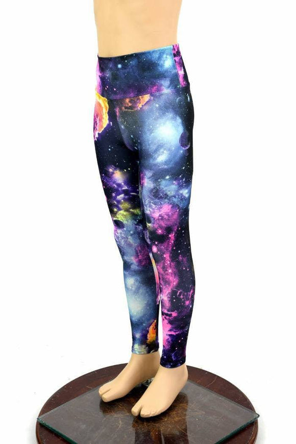 Kids UV Glow Galaxy Leggings - Coquetry Clothing