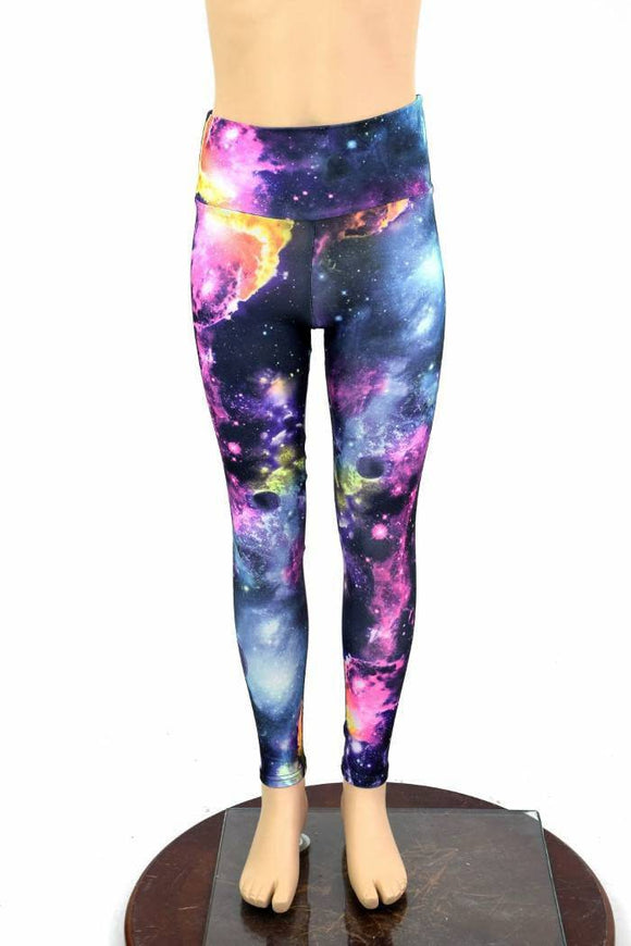 Kids UV Glow Galaxy Leggings - Coquetry Clothing