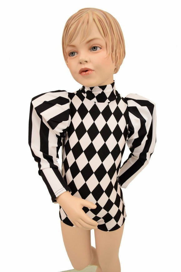 Kids Victoria Puffed Sleeve Romper - Coquetry Clothing