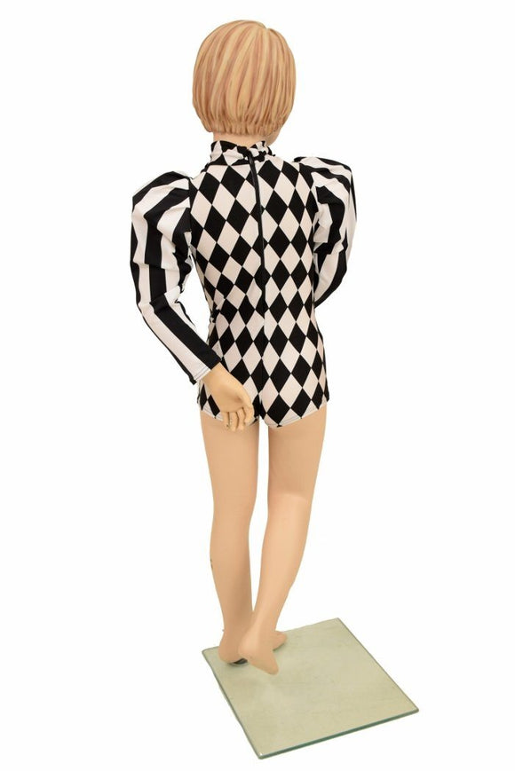 Kids Victoria Puffed Sleeve Romper - Coquetry Clothing