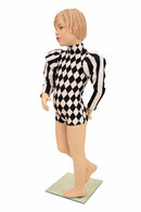 Kids Victoria Puffed Sleeve Romper - Coquetry Clothing