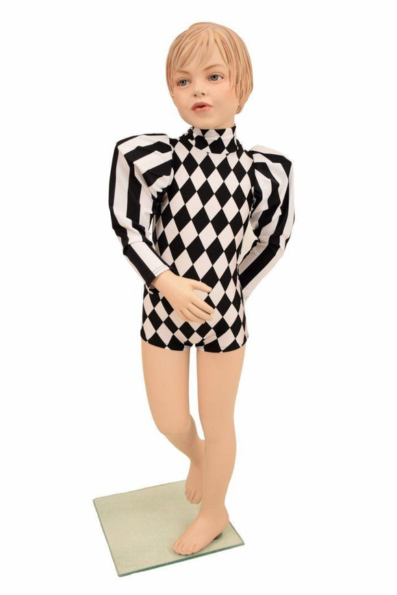 Kids Victoria Puffed Sleeve Romper - Coquetry Clothing