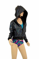 "Kimberly" Jacket in Black Holo - Coquetry Clothing