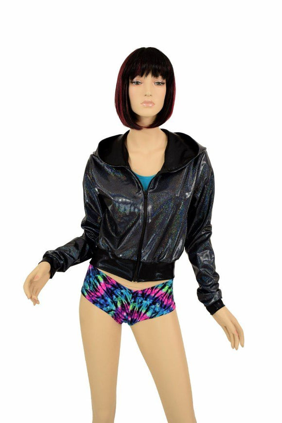 "Kimberly" Jacket in Black Holo - Coquetry Clothing