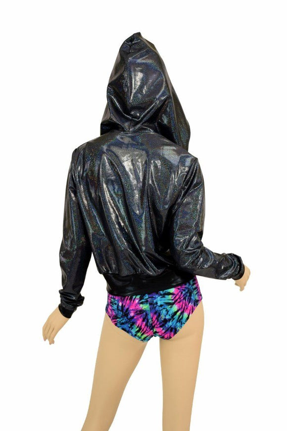 "Kimberly" Jacket in Black Holo - Coquetry Clothing