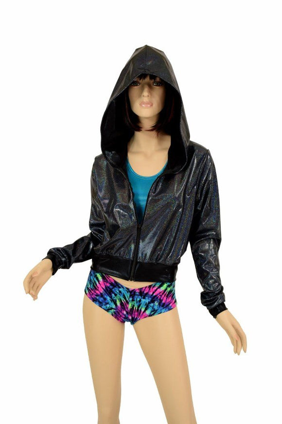 "Kimberly" Jacket in Black Holo - Coquetry Clothing