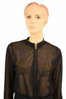 "Kimberly" Jacket in Black Mesh - Coquetry Clothing