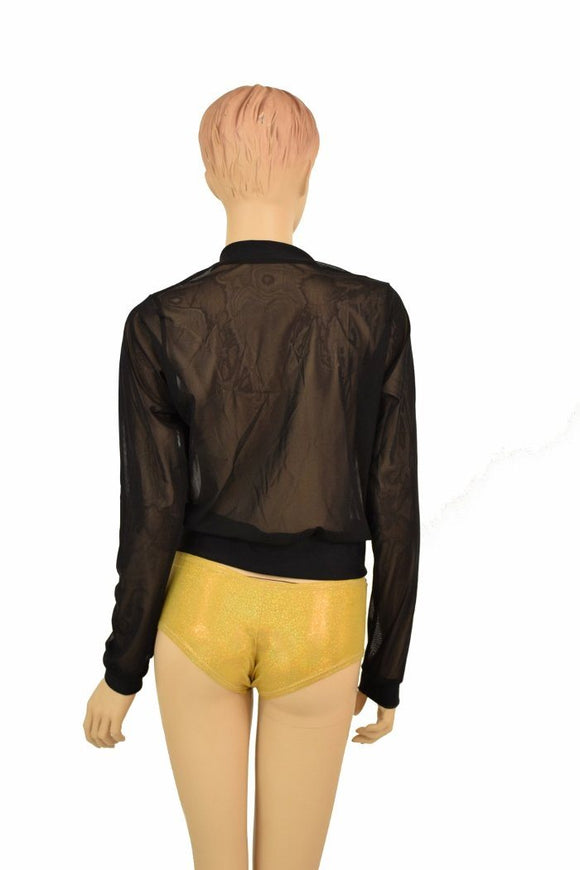 "Kimberly" Jacket in Black Mesh - Coquetry Clothing