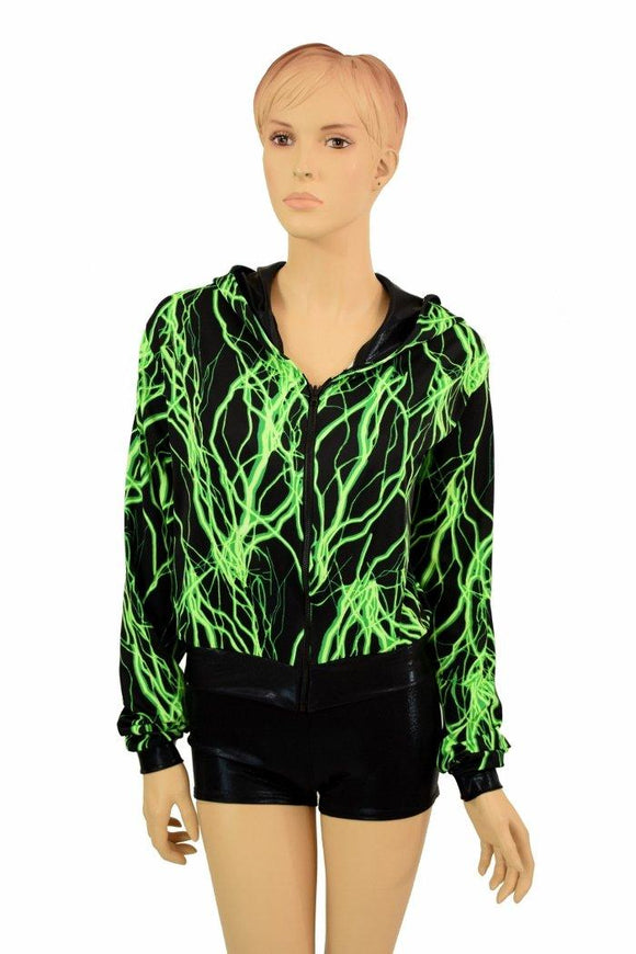 "Kimberly" Jacket in Neon Lightning Print - Coquetry Clothing