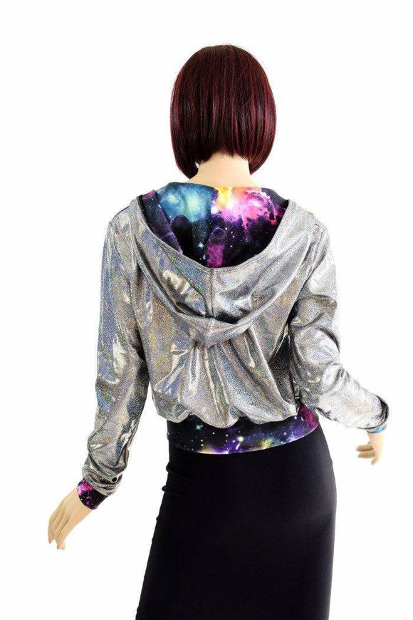 "Kimberly" Jacket in Silver Holo - Coquetry Clothing
