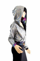 "Kimberly" Jacket in Silver Holo - Coquetry Clothing