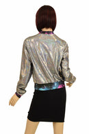 "Kimberly" Jacket in Silver Holo - Coquetry Clothing