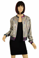 "Kimberly" Jacket in Silver Holo - Coquetry Clothing
