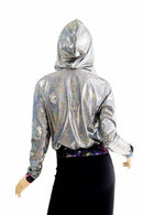"Kimberly" Jacket in Silver Holo - Coquetry Clothing