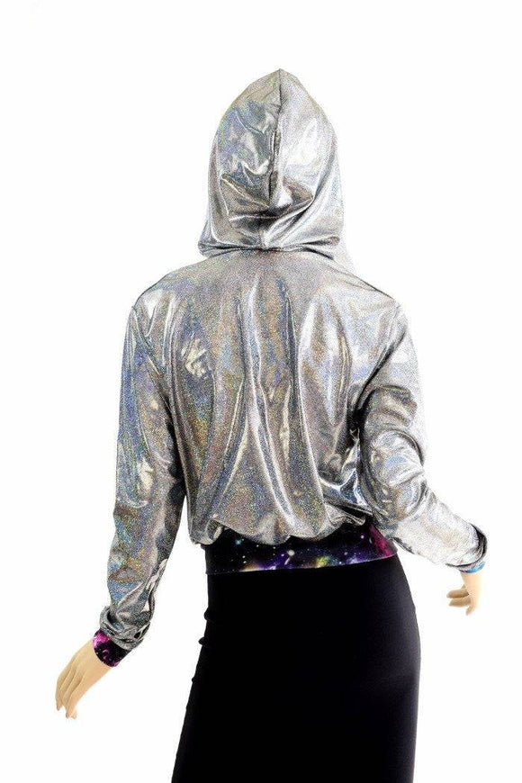 "Kimberly" Jacket in Silver Holo - Coquetry Clothing