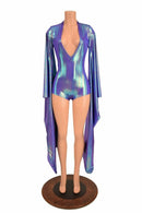 Kimono Sleeve Plunging V Neck Romper - Coquetry Clothing
