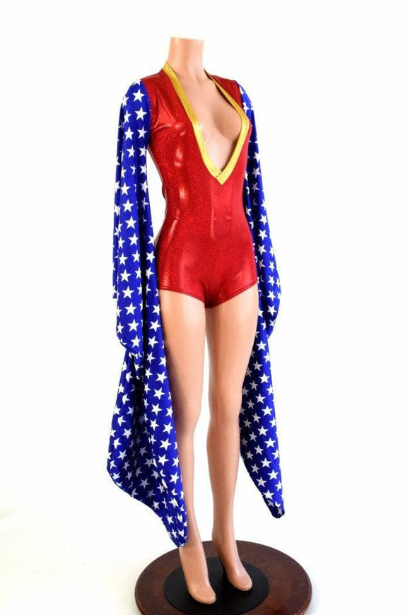Kimono Sleeve Plunging V Neck Romper - Coquetry Clothing