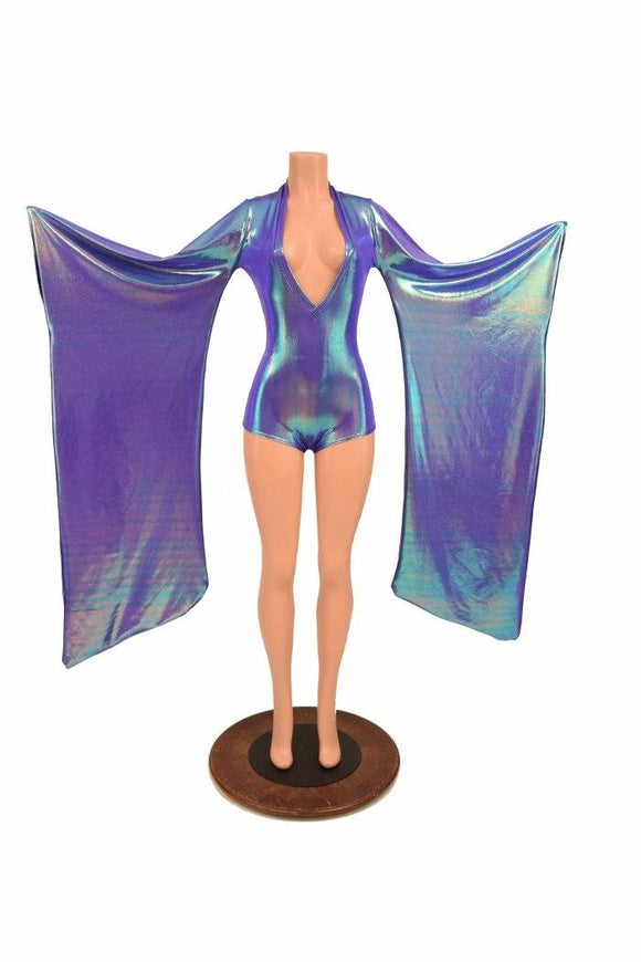 Kimono Sleeve Plunging V Neck Romper - Coquetry Clothing