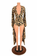 Kimono Sleeve Plunging V Neck Romper - Coquetry Clothing