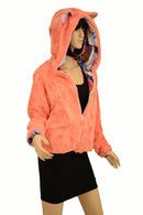 Kitty Ear Faux Fur Minky Short Jacket - Coquetry Clothing
