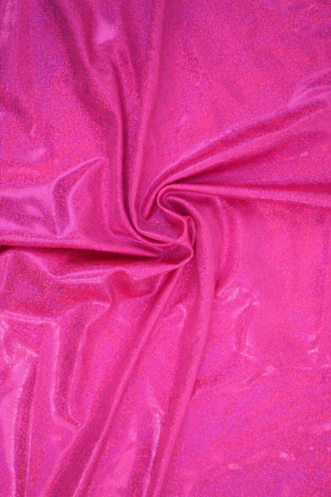 UV Glow Neon Pink Sparkly Jewel Fabric - Coquetry Clothing