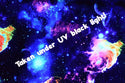 UV Glow Galaxy Print Spandex Fabric - 2