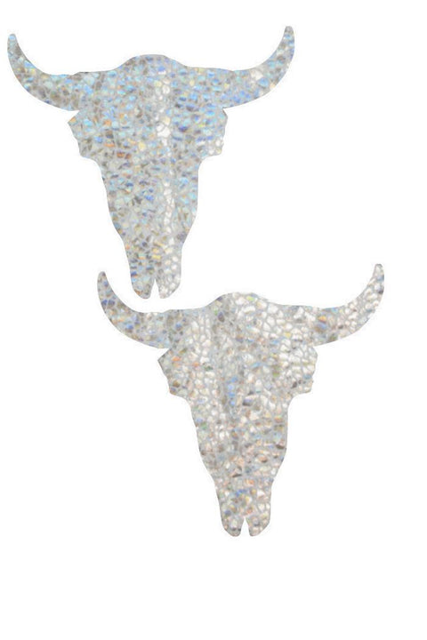 Silvery White El Toro Pasties - Coquetry Clothing