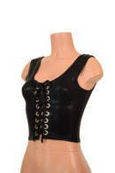 Lace Up Black Tank Crop - Coquetry Clothing