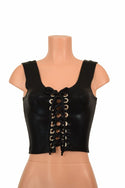 Lace Up Black Tank Crop - 2