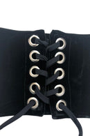 Lace Up Black Velvet Choker Collar - Coquetry Clothing