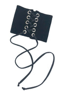 Lace Up Black Velvet Choker Collar - Coquetry Clothing