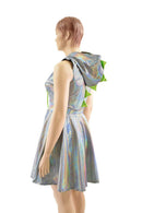 Lace Up Bodice Dragon Hoodie Skater Dress - Coquetry Clothing