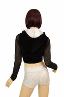 Lace Up Crop Hoodie & Shorts Set - Coquetry Clothing