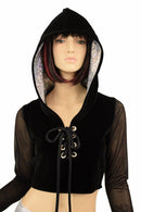 Lace Up Crop Hoodie & Shorts Set - Coquetry Clothing