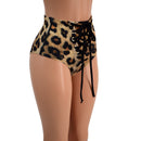 Lace Up Front Siren Shorts with Double Separating Hip Zippers - Coquetry Clothing