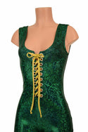 Lace Up Green Holographic Catsuit - 6