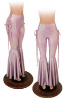 Lace Up High Waist Bell Bottom Flares - Coquetry Clothing